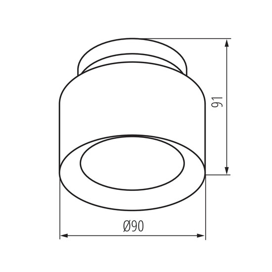 Kanlux LED Aufbaustrahler Sonor 6W CCT warm-/neutral-/tageslichtweiss 3000K/4000K/5700K Weiß Aluminium Ø9cm 24364
