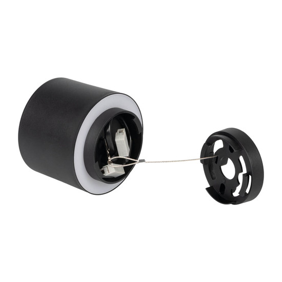 Kanlux LED Aufbaustrahler Sonor 6W CCT warm-/neutral-/tageslichtweiss 3000K/4000K/5700K Schwarz Aluminium Ø9cm 24365