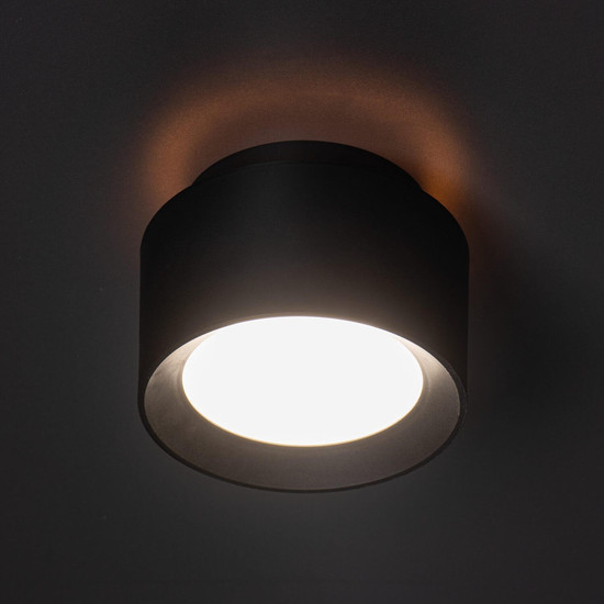 Kanlux LED Aufbaustrahler Sonor 12W CCT warm-/neutral-/tageslichtweiss 3000K/4000K/5700K Schwarz Aluminium Ø14cm 24367