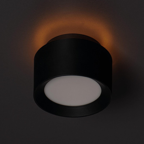 Kanlux LED Aufbaustrahler Sonor 12W CCT warm-/neutral-/tageslichtweiss 3000K/4000K/5700K Schwarz Aluminium Ø14cm 24367