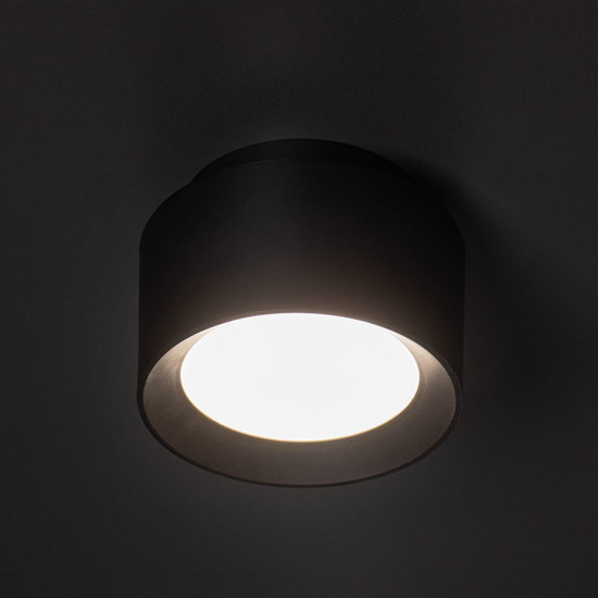 Kanlux LED Aufbaustrahler Sonor 12W CCT warm-/neutral-/tageslichtweiss 3000K/4000K/5700K Schwarz Aluminium Ø14cm 24367