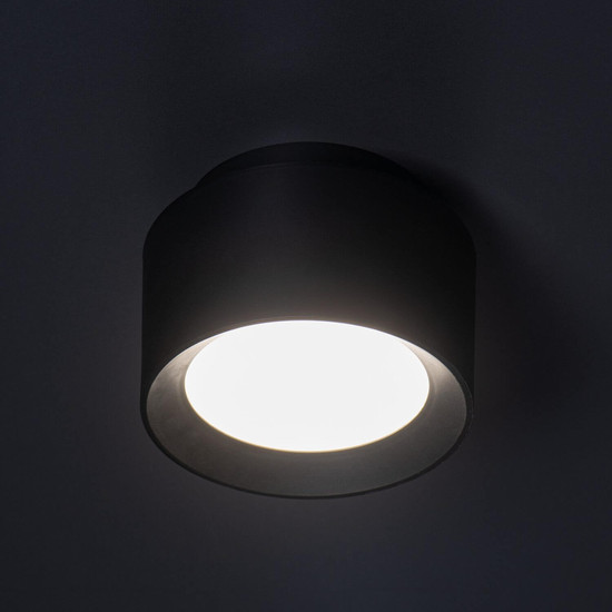 Kanlux LED Aufbaustrahler Sonor 12W CCT warm-/neutral-/tageslichtweiss 3000K/4000K/5700K Schwarz Aluminium Ø14cm 24367