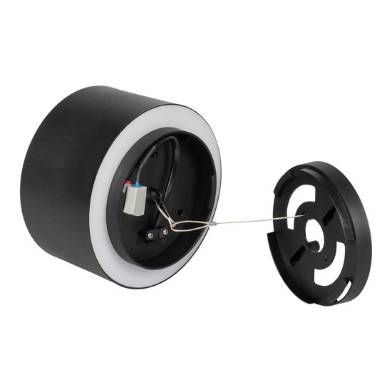 Kanlux LED Aufbaustrahler Sonor 12W CCT warm-/neutral-/tageslichtweiss 3000K/4000K/5700K Schwarz Aluminium Ø14cm 24367