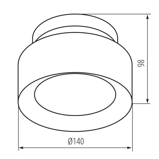 Kanlux LED Aufbaustrahler Sonor 12W CCT warm-/neutral-/tageslichtweiss 3000K/4000K/5700K Schwarz Aluminium Ø14cm 24367