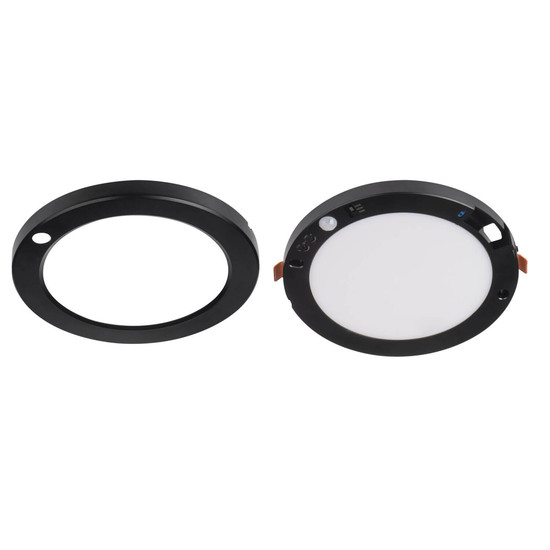 Kanlux LED Downlight Erga 18W einstellbar CCT warm-/neutral-/tageslichtweiss 3000K/4000K/6500K Bewegungsmelder Schwarz Ø23cm 24616