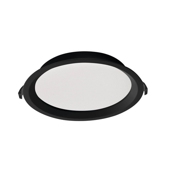 Kanlux LED Einbau-Downlight Tiberi 29,4W einstellbar CCT warm-/neutralweiss 3000K/3500K/4000K 90Ra IP44 Schwarz Aluminium Ø23cm 26382
