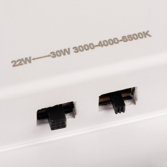 Kanlux LED Deckenleuchte Varso 30W einstellbar CCT warm-/neutral-/tageslichtweiss 3000K/4000K/6500K IP54 Weiß Ø33cm 26439