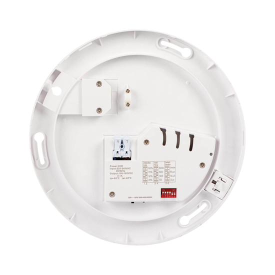 Kanlux LED Deckenleuchte Varso 30W einstellbar CCT warm-/neutral-/tageslichtweiss 3000K/4000K/6500K Bewegungsmelder IP54 Weiß Ø33cm 26988