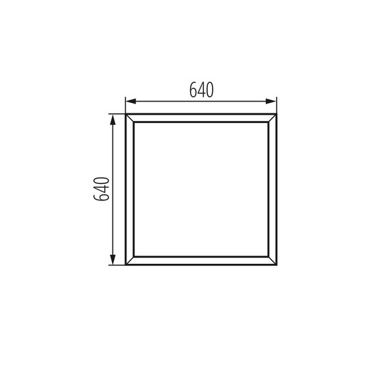 Kanlux Einbaurahmen für LED Panel 60x60cm Weiß Stahl 27608