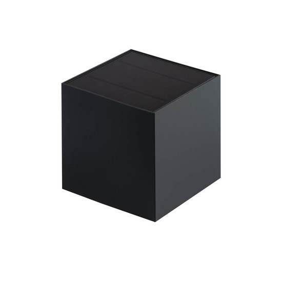 Kanlux LED Solar-Wandleuchte Reka 3W CCT warm-/neutral-/tageslichtweiss 3000K/4000K/6500K Bewegungsmelder Akku IP65 Graphit Aluminium 10x10cm 28996