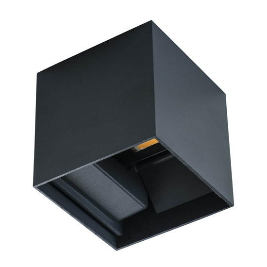 Kanlux LED Außenwandleuchte Reka 7W CCT warm-/neutral-/tageslichtweiss 3000K/4000K/6500K IP54 Graphit Aluminium 10x10cm 29005
