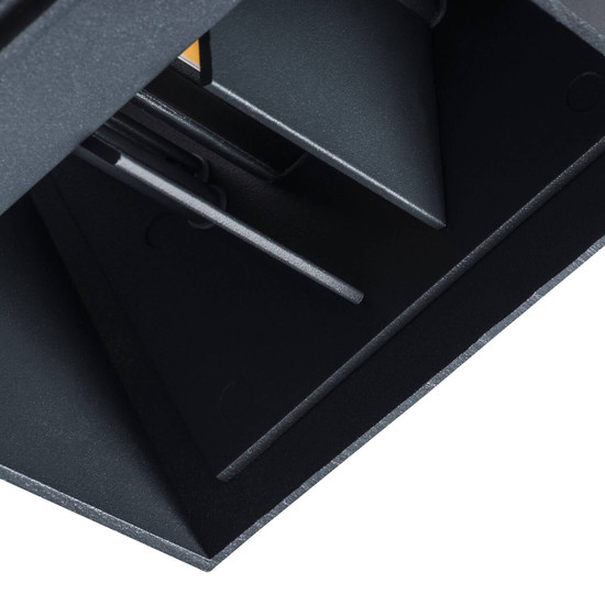 Kanlux LED Außenwandleuchte Reka 7W CCT warm-/neutral-/tageslichtweiss 3000K/4000K/6500K IP54 Graphit Aluminium 10x10cm 29005