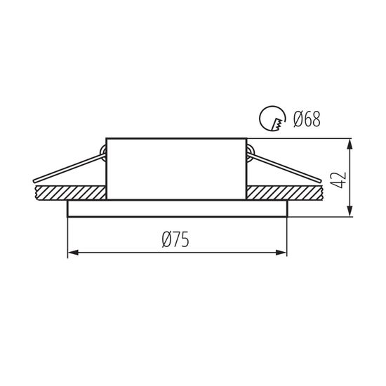 Kanlux SIMEN 29143 Einbau Downlight max. 35W GX5,3/GU10 silber/schwarz
