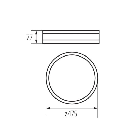 Kanlux Deckenleuchte JASMIN E27 Schwarz 3x 29205