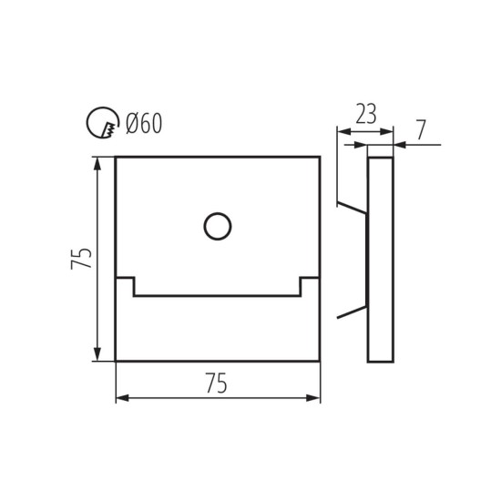 Kanlux LED Wandeinbauleuchte SABIK Schwarz Bewegungssensor 29859