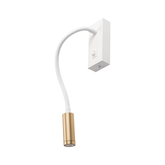 Kanlux LED Wandleuchte Tonil 3,3W warmweiss 3000K Weiß Gold Aluminium 37cm 32518