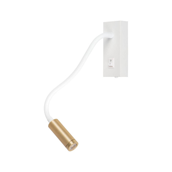 Kanlux LED Wandleuchte Tonil 3,3W warmweiss 3000K Weiß Gold Aluminium 37cm 32518