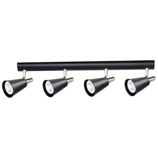 Kanlux Wand-Deckenleuchte SEMPRA GU10 Schwarz 4x 33097