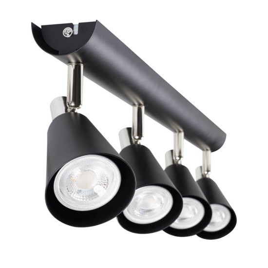 Kanlux Wand-Deckenleuchte SEMPRA GU10 Schwarz 4x 33097