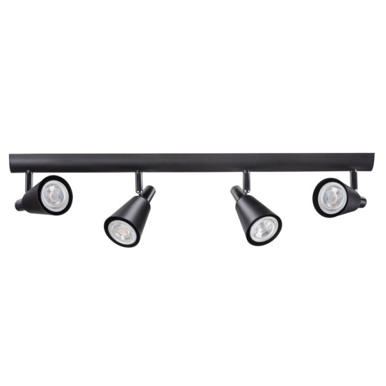 Kanlux Wand-Deckenleuchte SEMPRA GU10 Schwarz 4x 33097