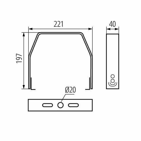 Kanlux Montagehalterung für LED Hallenstrahler HB Pro Schwarz 33199