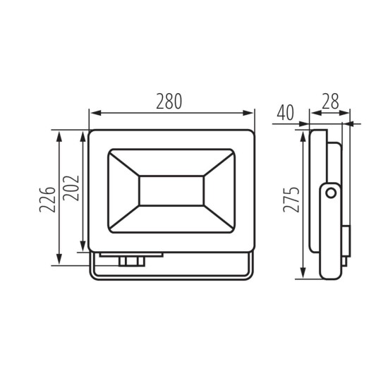 Kanlux LED Außenstrahler ANTEM Schwarz IP65 33204