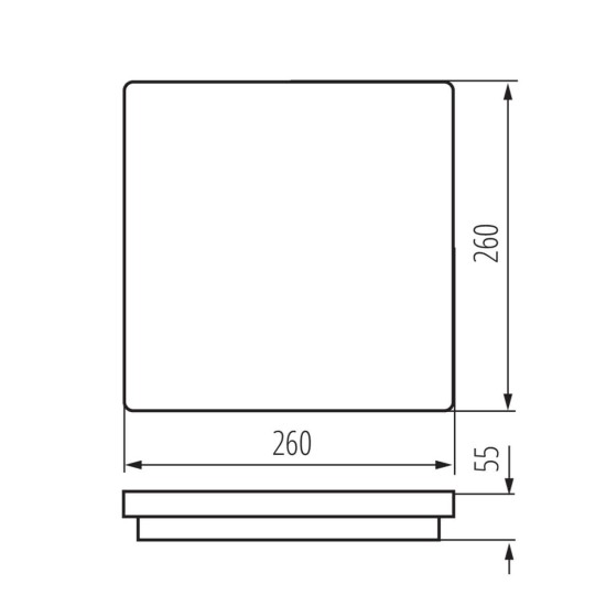 Kanlux LED- Deckenleuchte BENO Graphit IP54 Bewegungssensor 33347
