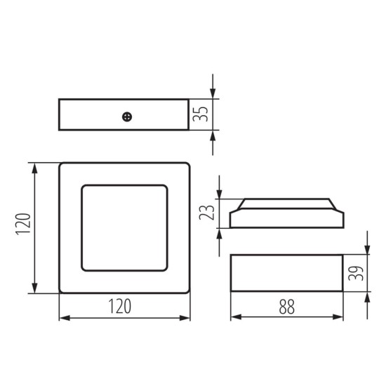 Kanlux Downlight, Einbauleuchte KANTI V2LED Weiß 33546