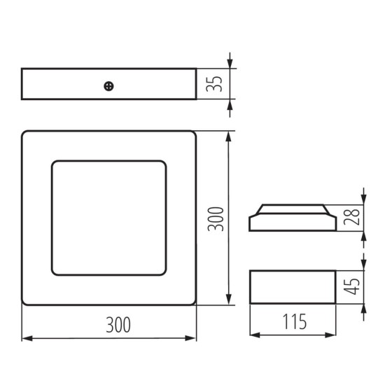 Kanlux KANTI V2LED 24W-NW-W Downlight Leuchte Weiß 33557