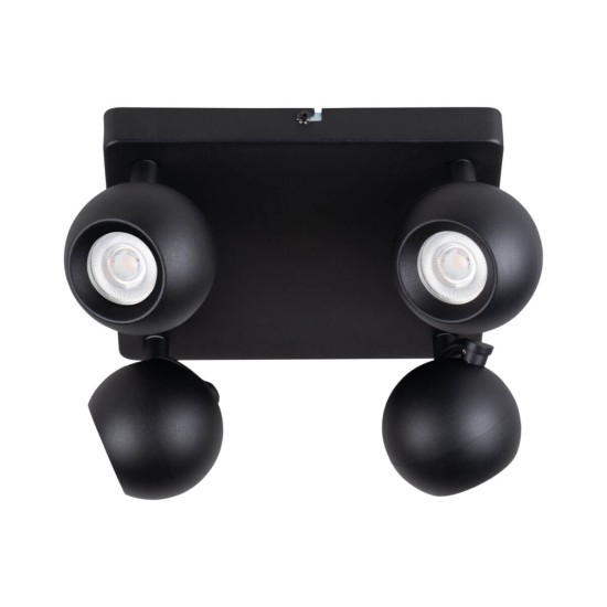 Kanlux Wand-Deckenleuchte GALOBA GU10 Schwarz 4x 33679