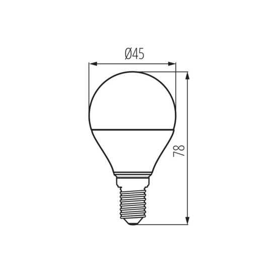 Kanlux Lampe IQ-LED G45 E14 Weiß 4.2W 33736