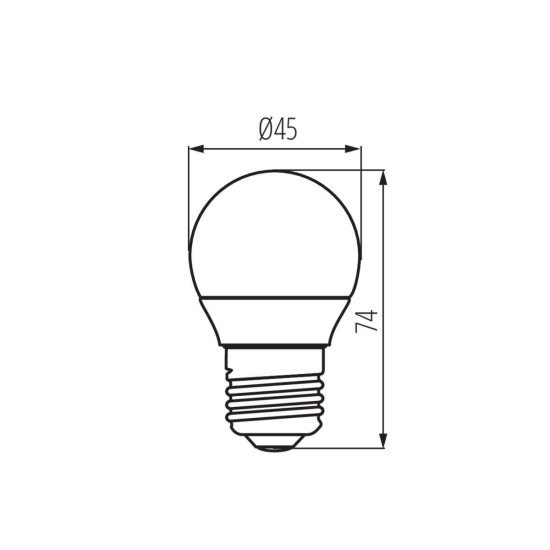 Kanlux Lampe IQ-LED G45 E27 Weiß 4.2W 33739