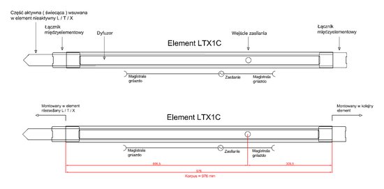 Kanlux ALIN LED Linearleuchten-System LM-LTX1C-ML-WW-MAT-S 35058