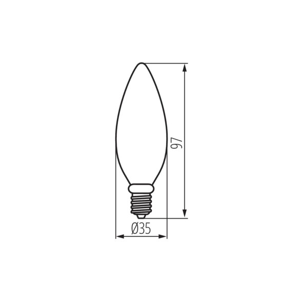 Kanlux Lampe XLED C35 E14 Transparent 6W 35272
