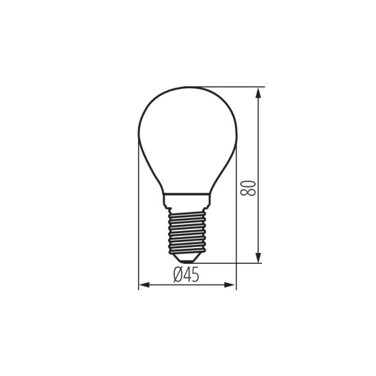 Kanlux Lampe XLED G45 E14 Transparent 6W 35276