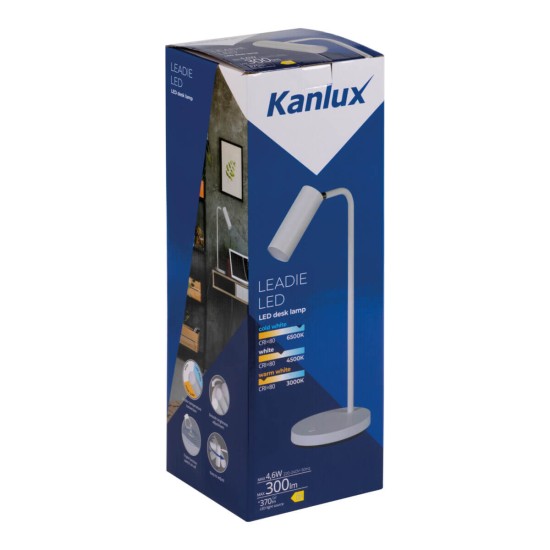 Kanlux LED-Schreibtischleuchte LEADIE Weiß 35290
