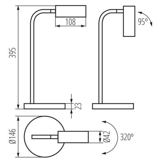 Kanlux LED-Schreibtischleuchte LEADIE Weiß 35290