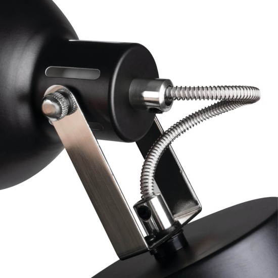 Kanlux Wand-Deckenleuchte DERATO E14 Schwarz/Silberfarben 35640