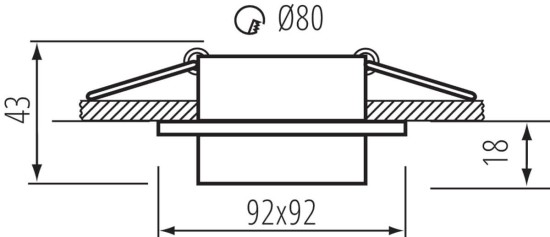 Kanlux Einbau-Downlight, Einbauleuchte LONVI Gx5,3/GU10 Weiß 35740