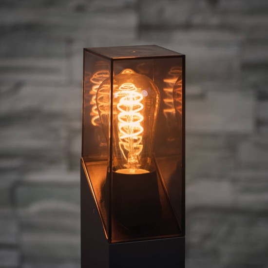 Kanlux Außenleuchte, Outdoorlampe LAVEN E27 Graphit IP44 Bewegungssensor 36547