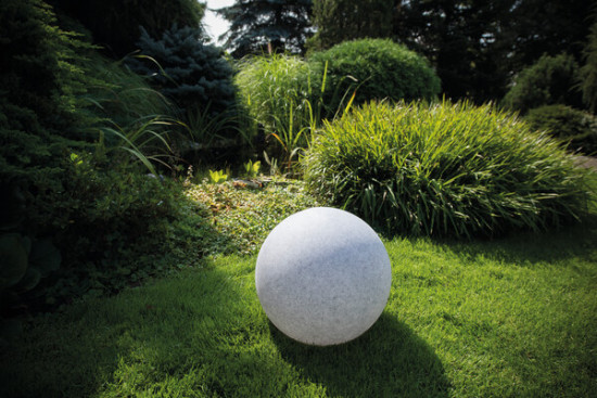 Gartenkugel Kugelleuchte Ø230 mm Ball 230V E27 IP65 Garten Lampe Naturstein Optik Kanlux Stono