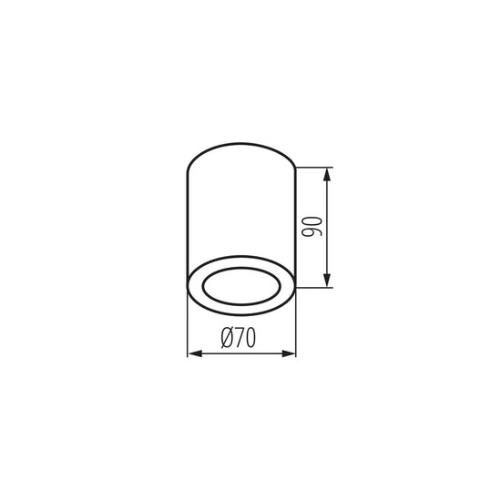 Kanlux Aufbaustrahler Aqilo GU10 IP65 Beige Aluminium Ø7cm 36646