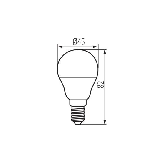 Kanlux Lampe IQ-LED G45 E14 Weiß 3.4W 36689