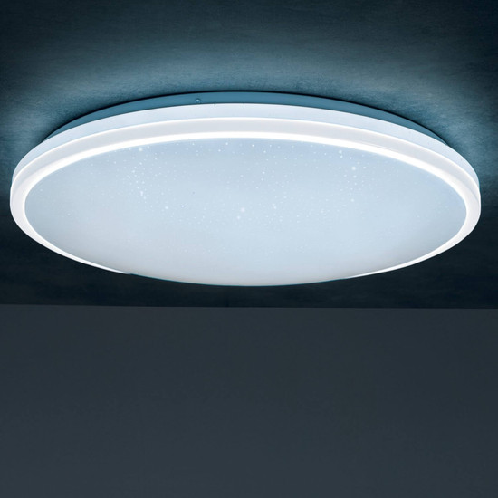 Kanlux LED Deckenleuchte Arvos 37W CCT warm-/tageslichtweiss 3000-6500K Fernbedienung Weiß Stahl Ø50cm 37332