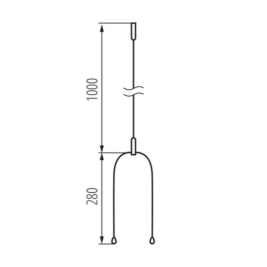 Kanlux 3x Seilabhängung für LED Panel 1,2m 37336