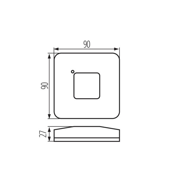 Kanlux Bewegungsmelder Sqmotion HF Schwarz 37361