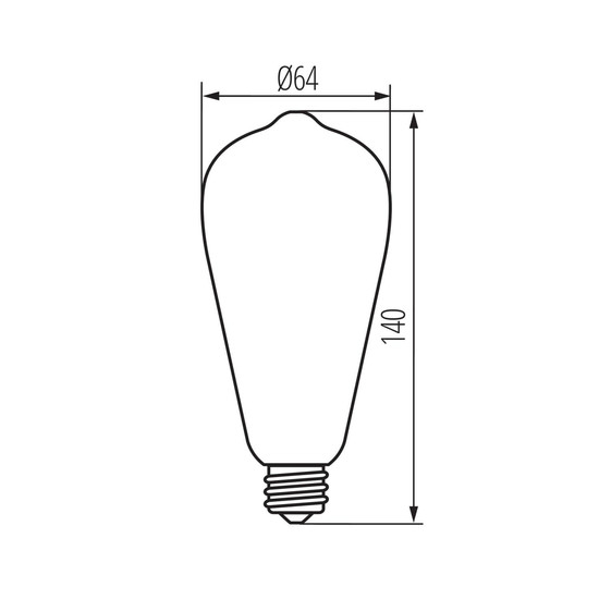Kanlux LED Filament Lampe XLED E27 ST64 7W 806lm warmweiss 2700K 37381