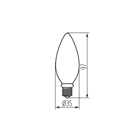 Kanlux LED Filament Kerze XLED E14 C35 4,5W 470lm warmweiss 2700K 37382