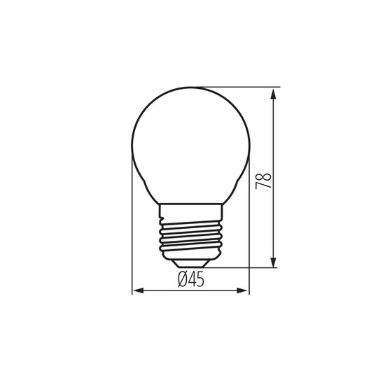 Kanlux LED Filament Tropfen XLED E27 G45 4,5W 470lm neutralweiss 4000K 37385