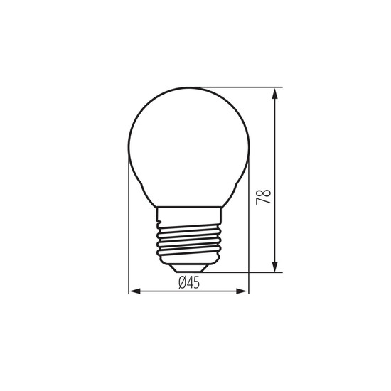 Kanlux LED Filament Tropfen XLED E27 G45 7W 1055lm warmweiss 2700K 37388